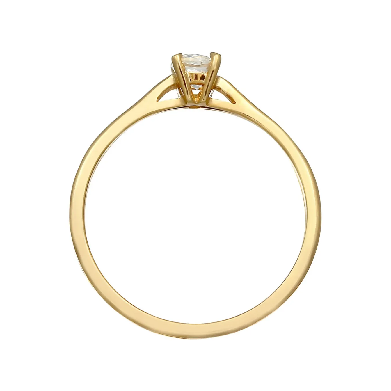 Elli "Verlobungsring Solitär | Topas (weiß)< Ringe|Echtgold