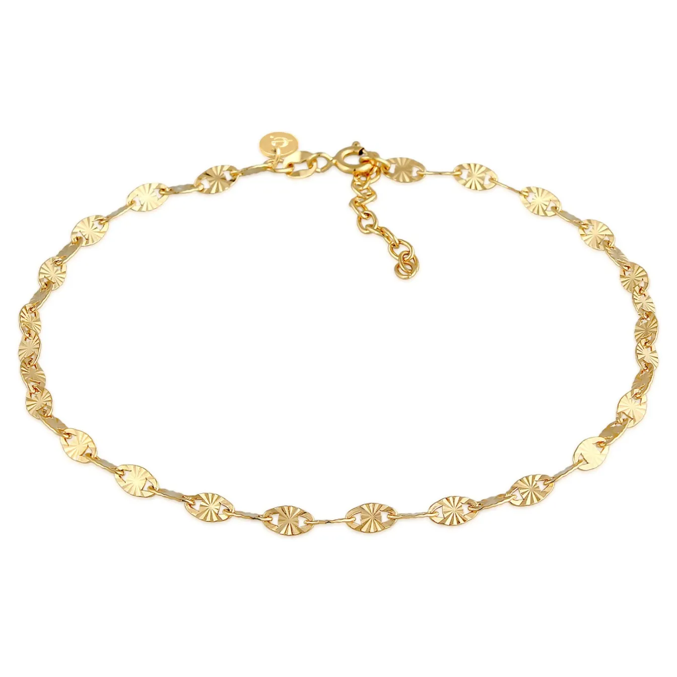 Elli "Vintage-Fußkettchen Geo< Fußschmuck|Vergoldet