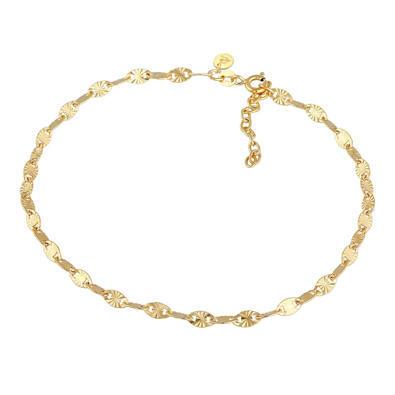 Elli "Vintage-Fußkettchen Geo< Fußschmuck|Vergoldet