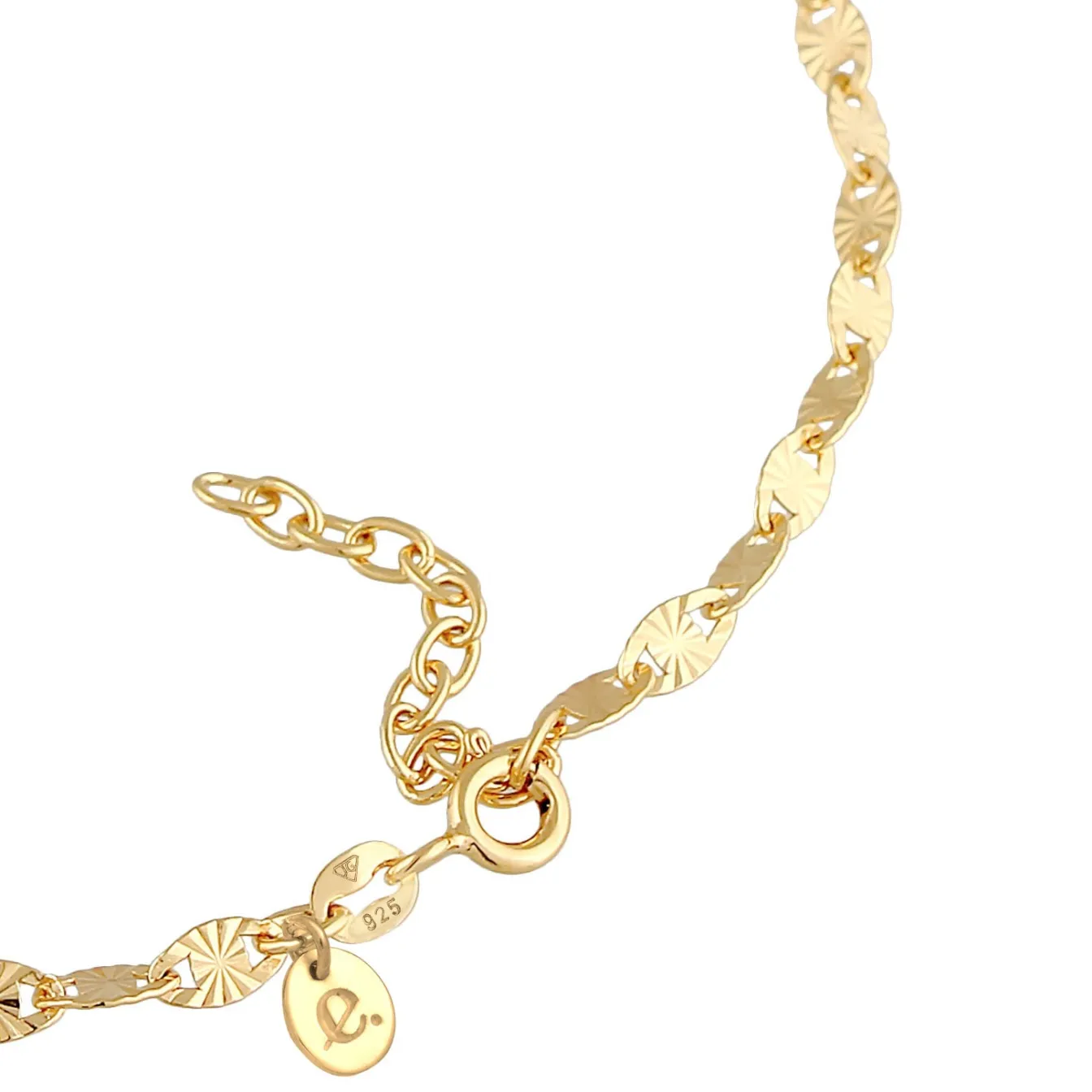 Elli "Vintage-Fußkettchen Geo< Fußschmuck|Vergoldet
