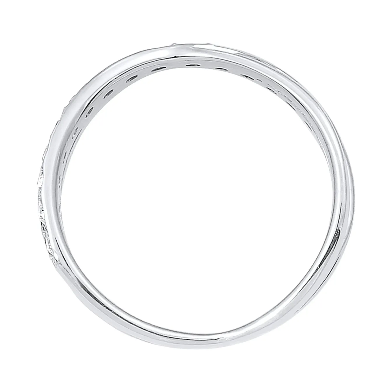 Elli "Wickelring | Kristall ( Weiß )< Roségold|Ringe