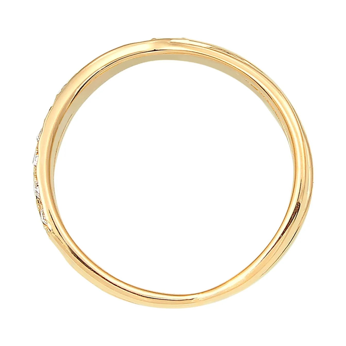 Elli "Wickelring | Kristall ( Weiß )< Roségold|Ringe