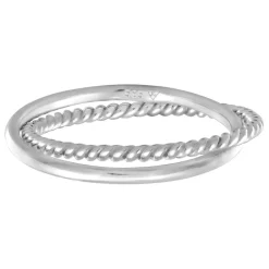 Elli "Wickelring Fein Gedreht< Weissgold|Ringe