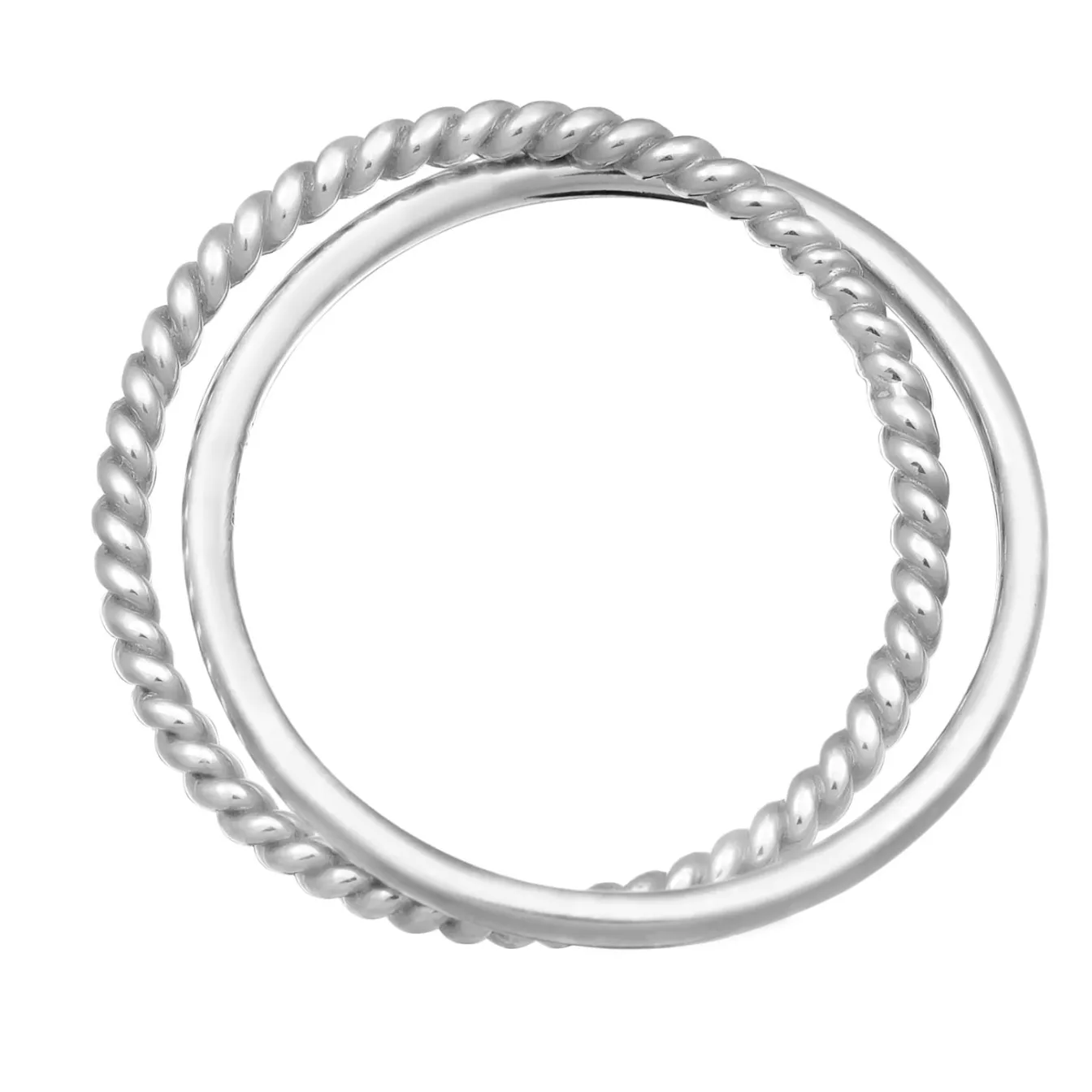 Elli "Wickelring Fein Gedreht< Weissgold|Ringe
