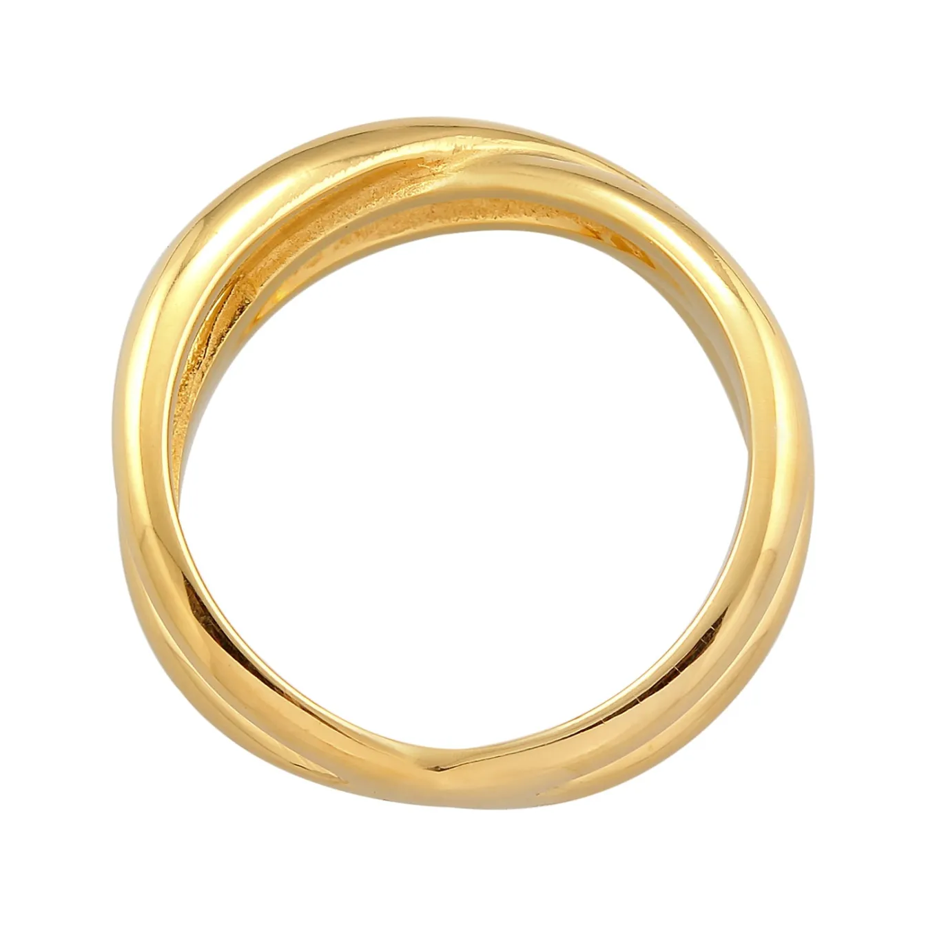 Elli "Wickelring Kreuz< Ringe|Vergoldet