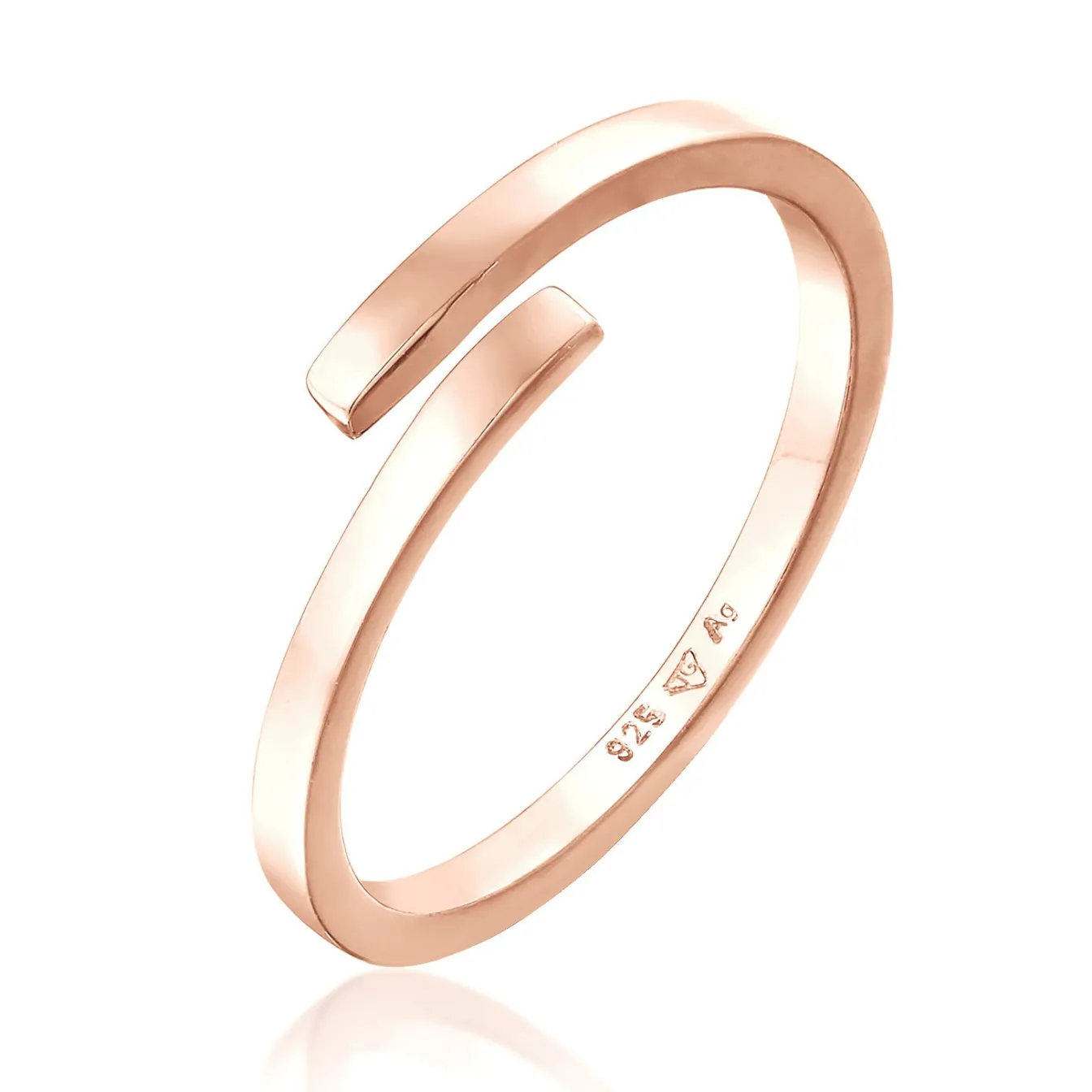 Elli "Wickelring Offen< Roségold|Ringe