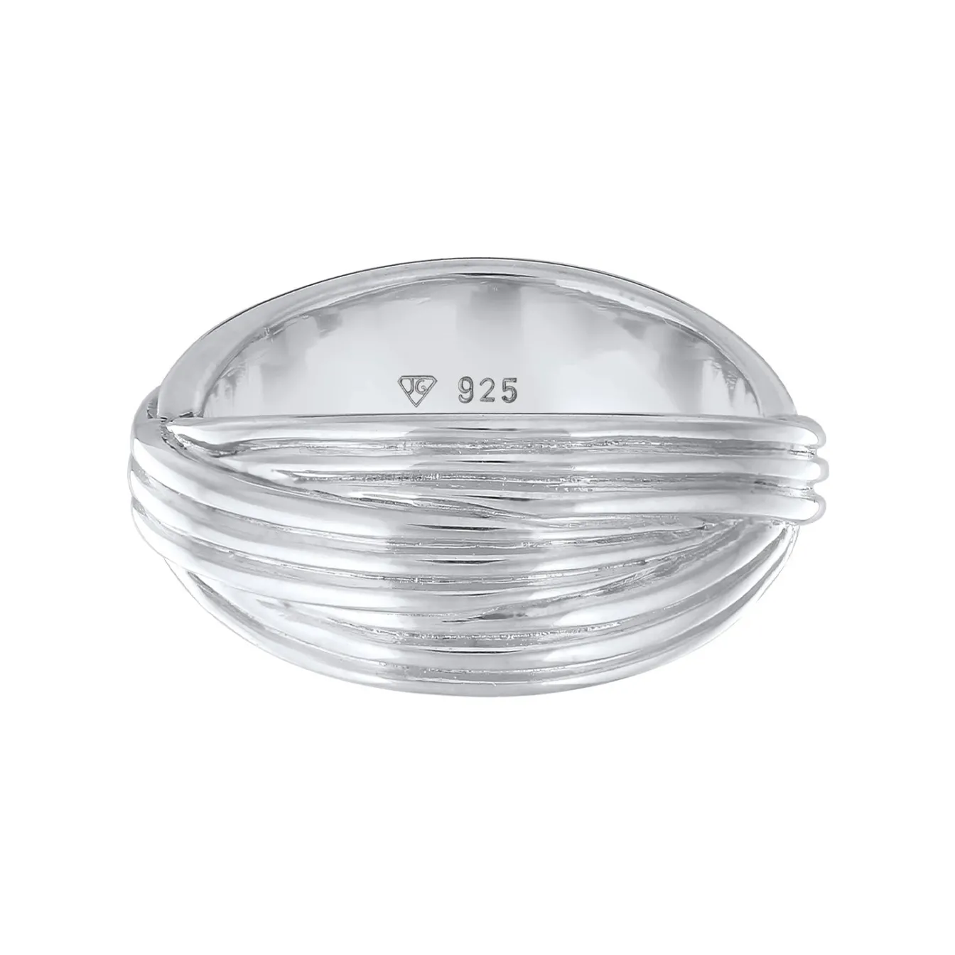 Elli "Wickelring Rillen< Ringe|Silber