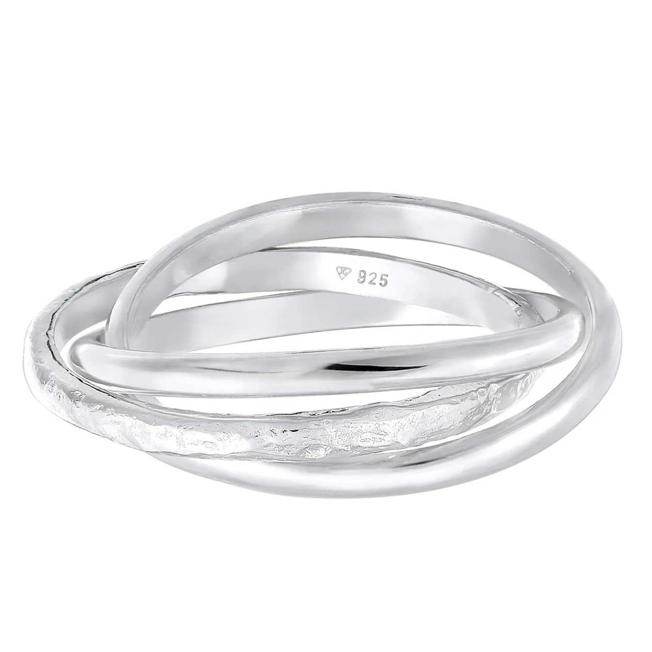 Elli "Wickelring Strukturiert< Ringe|Silber