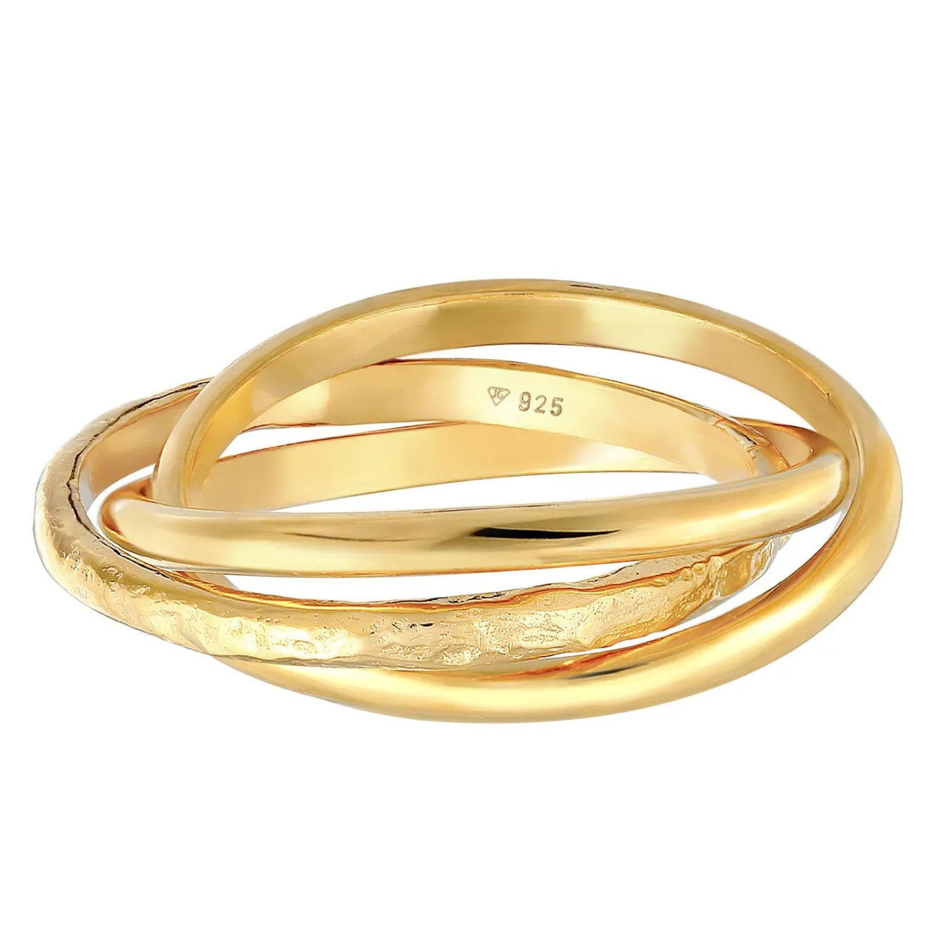 Elli "Wickelring Strukturiert< Ringe|Silber