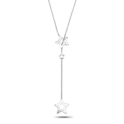 Elli "Y-Halskette Stern< Halsketten|Silber